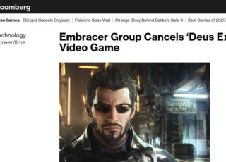 Embracer cancela game Deus Ex após anos de desenvolvimento e 97 trabalhadores são demitidos. Foto: Reprodução/Bloomberg