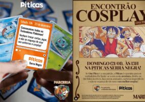 Loja da Piticas e clube de cultura faz encontro de cards de Pokémon e de cosplay de One Piece no interior de SP. Foto: Reprodução/Instagram