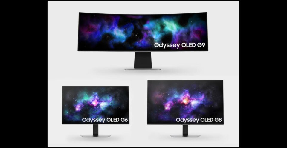 Samsung Electronics amplia linha de monitores gamers Odyssey com novos modelos OLED na CES 2024. Foto: Divulgação