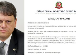 Governo Tarcísio encurta prazo para envio de documentos para empresas de games na Lei Paulo Gustavo. Foto: Wikimedia Commons/Reprodução
