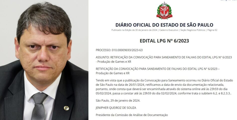 Governo Tarcísio encurta prazo para envio de documentos para empresas de games na Lei Paulo Gustavo. Foto: Wikimedia Commons/Reprodução