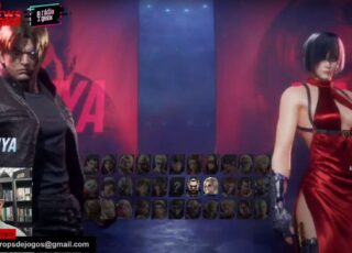 Kazuya e Nina como Leon e Ada, de Resident Evil 4, em Tekken 8. Foto: Reprodução/YouTube