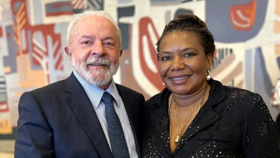 Lula e Margareth Menezes. Foto: Instagram @margarethmenezes