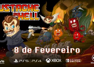 Conheça o jogo indie brasileiro Mustache In Hell. Foto: Divulgação