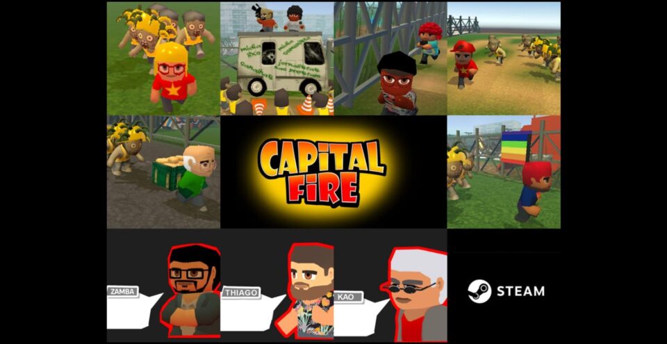 Desenvolvedor diz que neto de Lula e jornalistas estão no jogo indie brasileiro Capital Fire. Foto: Divulgação