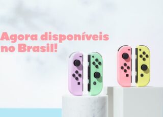 Versões em tons pastel do controle Joy-Con para Nintendo Switch chegam ao Brasil. Foto: Divulgação/X