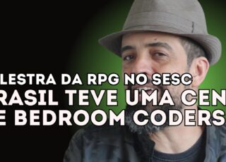 Alan Richard da Luz na palestra da RPG no Sesc: "Cena brasileira e variada e teve até bedroom coders". Foto: Divulgação/Drops de Jogos