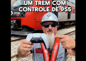 Acredite se quiser: A companhia de trens de São Paulo faz vídeo com PlayStation. Foto: Reprodução/Instagram