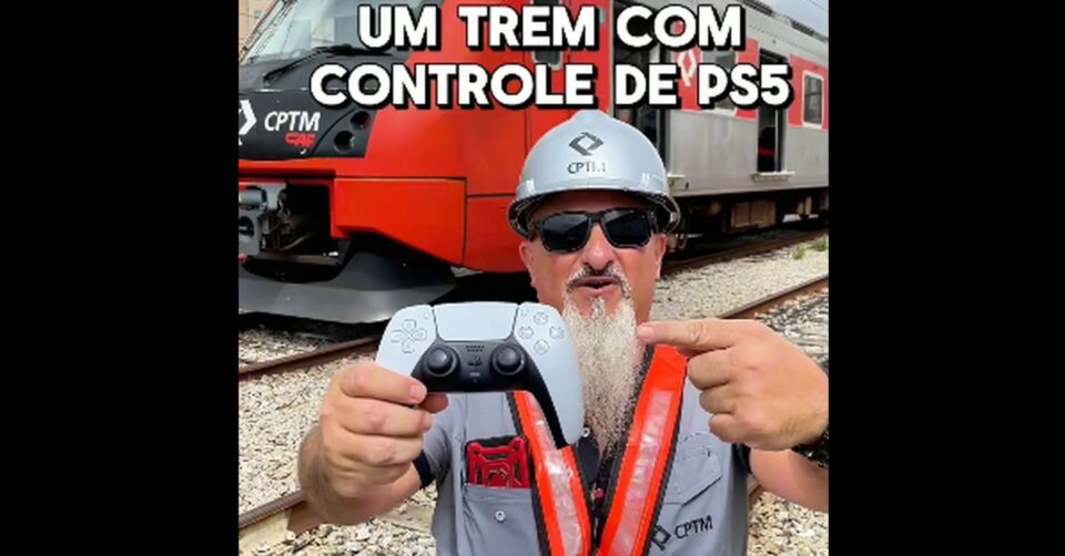 Acredite se quiser: A companhia de trens de São Paulo faz vídeo com PlayStation. Foto: Reprodução/Instagram
