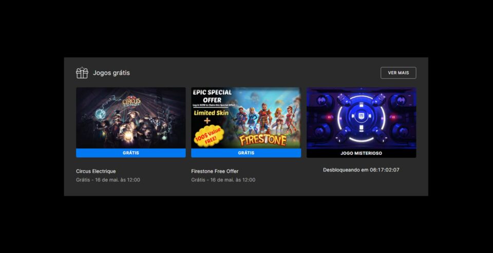 Epic Games Store solta os jogos Circus Electrique e Firestone Free Offer de graça. Foto: Reprodução/Epic