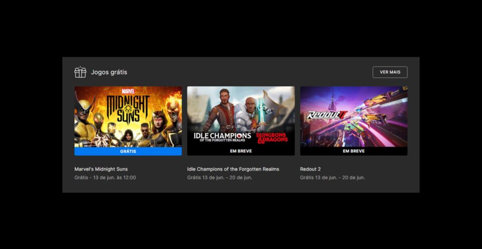 Epic Games Store solta o jogo Marvel's Midnight Suns de graça. Foto: Reprodução/Epic