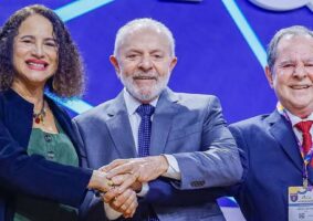 Luciana, Lula e Sérgio Rezende. Foto: Ricardo Stuckert