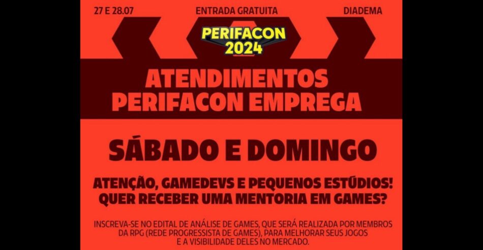 Rede Progressista de Games dará mentoria de graça na PerifaCon. Foto: Reprodução/Instagram