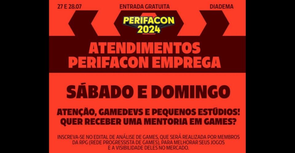 Rede Progressista de Games dará mentoria de graça na PerifaCon. Foto: Reprodução/Instagram