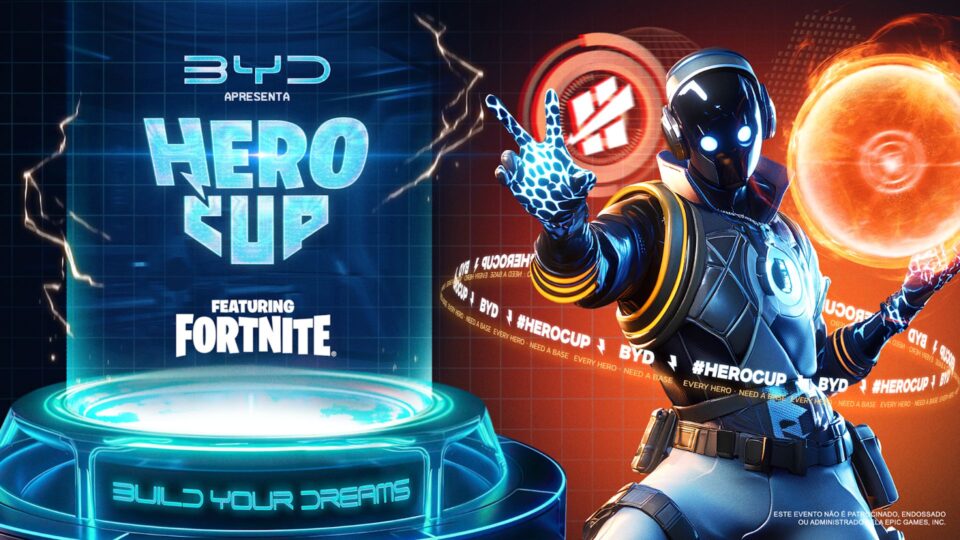 BYD entra no cenário gamer com mapa exclusivo no Fortnite e patrocínio a torneio da Hero Base. Foto: Divulgação