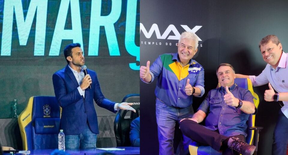 Pablo Marçal e Jair Bolsonaro na Max Arena. Foto: Reprodução/Metrópoles/X