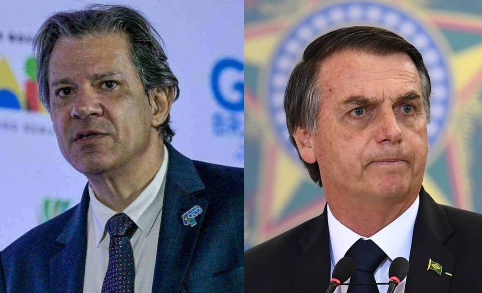 Fernando Haddad e Jair Bolsonaro. Foto: AFP