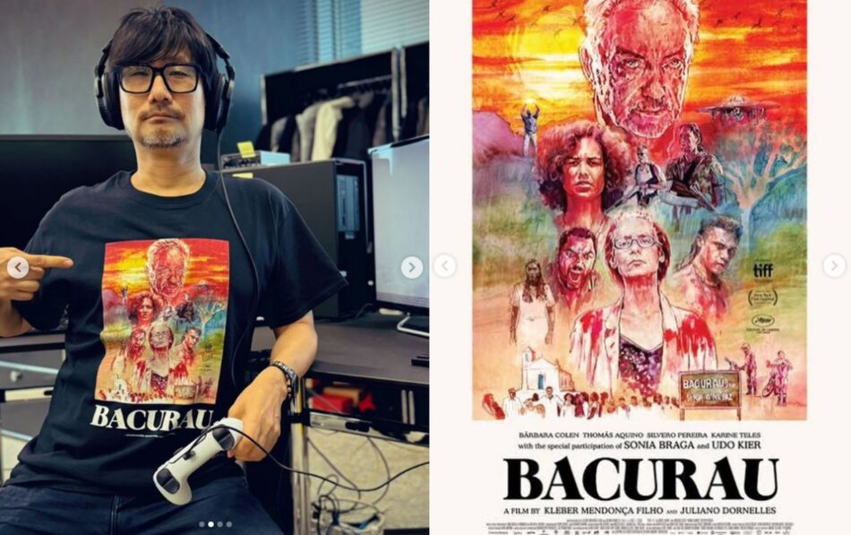 Admirador do Brasil? Hideo Kojima posta fotos usando camiseta do filme Bacurau. Foto: Reprodução/Instagram