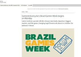 Brazil Games Week, relatório do site GamesIndustry.biz, será publicado com informações da ABRAGAMES e de empresas nacionais. Foto: Reprodução