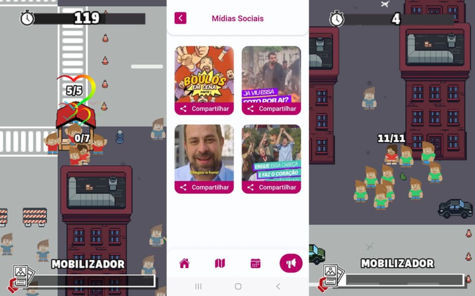 Núcleo de Tecnologia do MTST cria jogo indie baseado na campanha de Boulos e Marta. Foto: Reprodução/Google Play/Ich.io