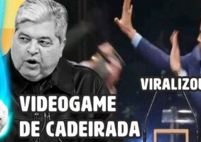 Drops de Jogos leva no canal Meteoro Brasil o game baseado na cadeirada de Datena em Marçal. Foto: Reprodução/YouTube