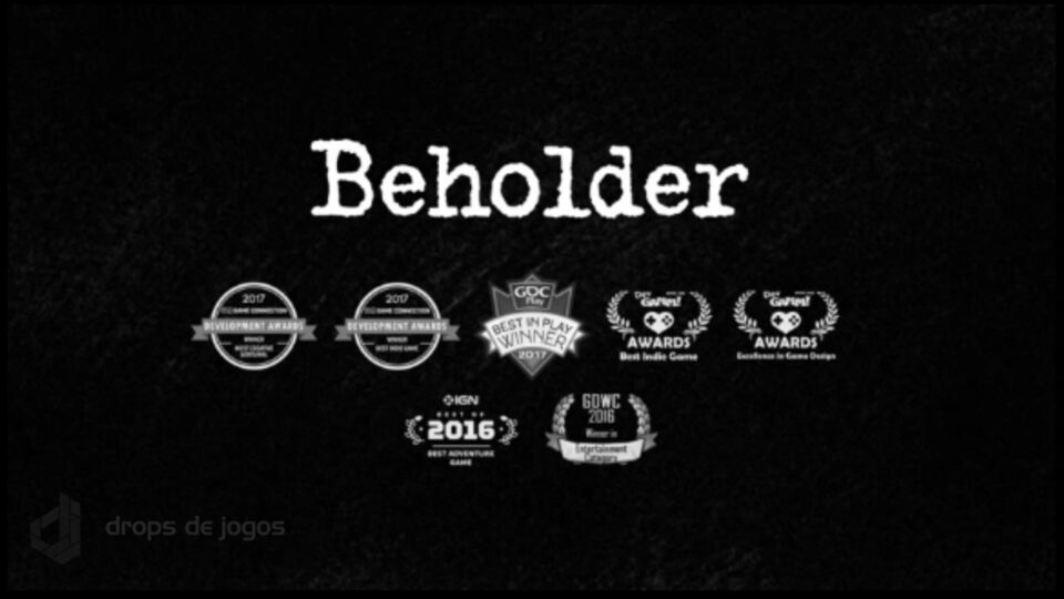 Beholder. Foto: Reprodução/Steam/Montagem Pedro Zambarda/Drops de Jogos