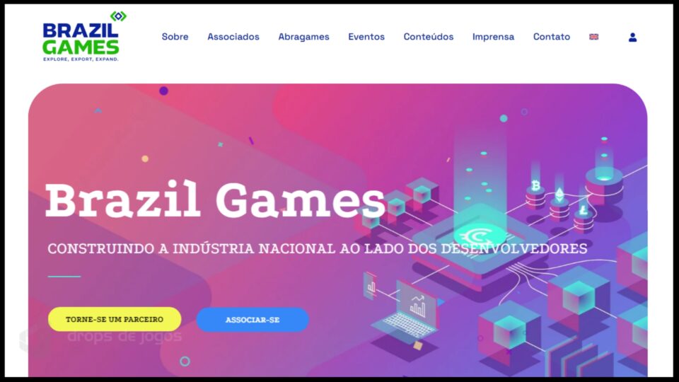 ABRAGAMES apresenta novo site do Projeto Brazil Games. Foto: Reprodução/Montagem Pedro Zambarda/Drops de Jogos