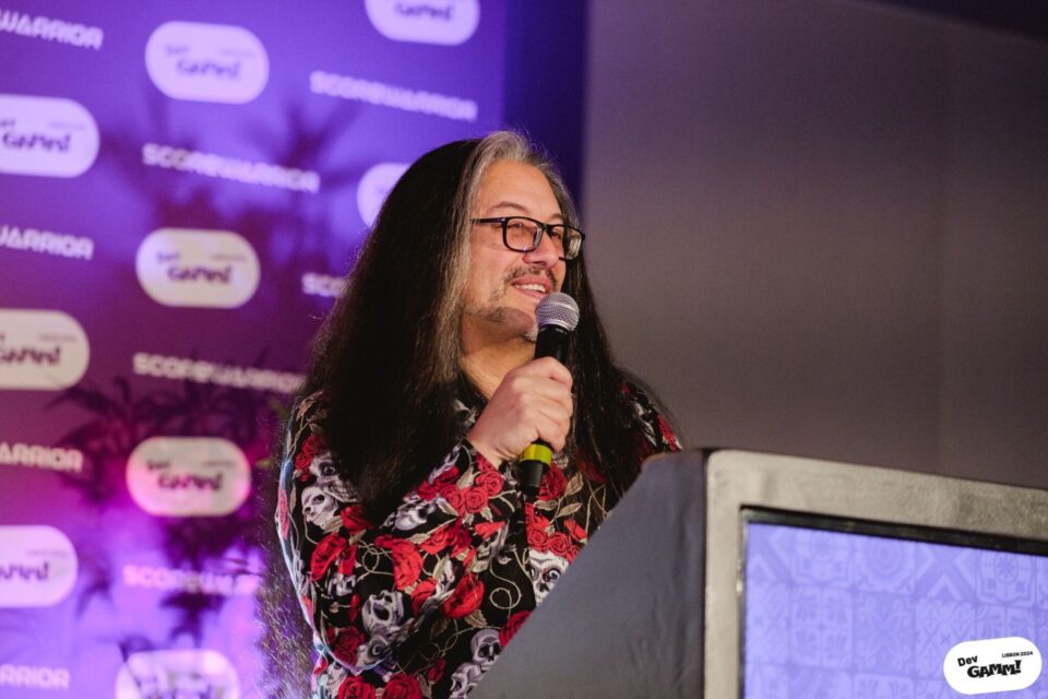 John Romero no DevGAMM. Foto: Reprodução/LinkedIN