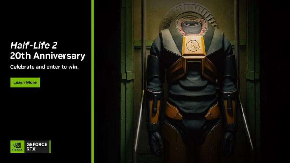 NVIDIA celebra os 20 anos de Half-Life 2. Foto: Divulgação