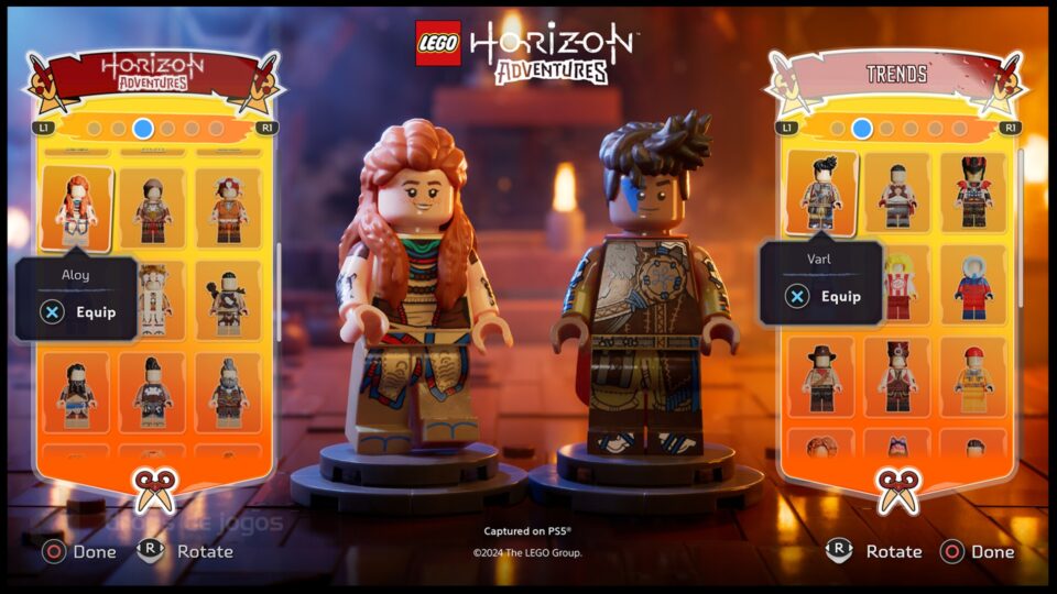 LEGO Horizon Adventures. Foto: Divulgação/Steam/Montagem Pedro Zambarda/Drops de Jogos