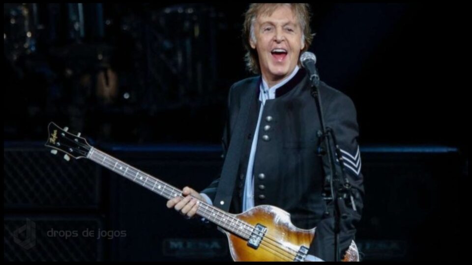 Paul McCartney. (crédito: Kamil Krzaczynski / AFP/Montagem Pedro Zambarda/Drops de Jogos)