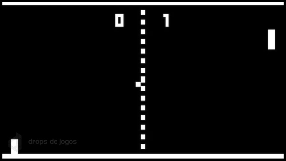 Pong: conheça o primeiro jogo lucrativo da história (Reprodução/YouTube/Montagem Pedro Zambarda/Drops de Jogos)