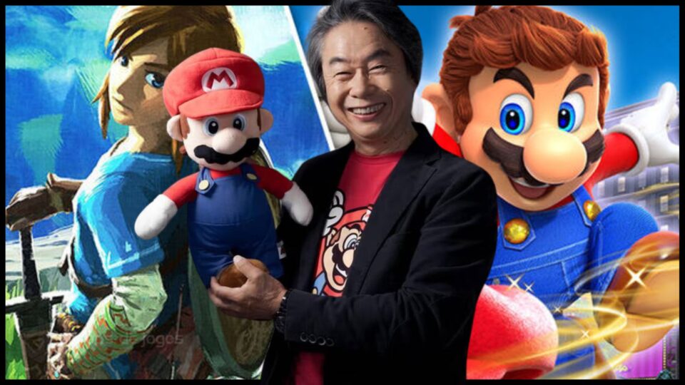 O mestre Shigeru Miyamoto: Foto: Divulgação/Montagem de Pedro Zambarda no Drops de Jogos