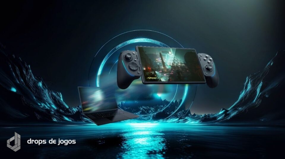 Razer anuncia PC Remote Play, para games AAA no celular, na CES 2025. Foto: Divulgação/Montagem Pedro Zambarda/Drops de Jogos