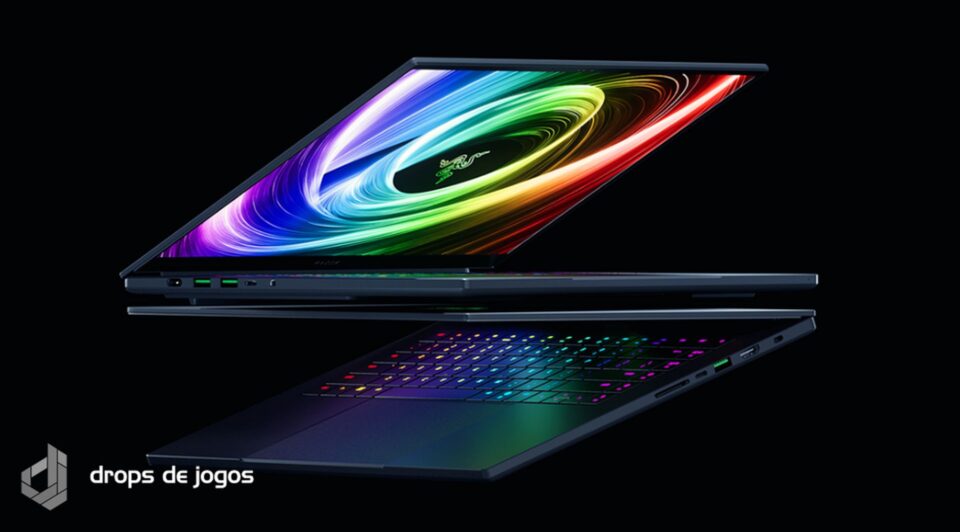 Novo Razer Blade 16 é anunciado na CES 2025. Foto: Divulgação/Montagem Pedro Zambarda/Drops de Jogos